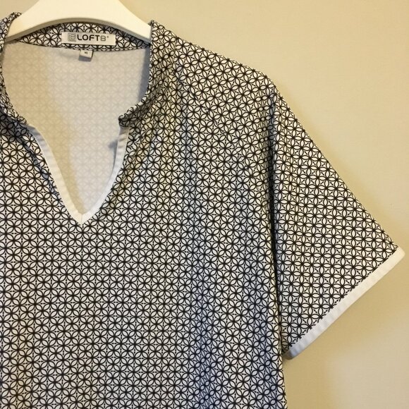 Flower of Life Tunic Neck Poly Flex Golf Shirt - Picture 4 of 16